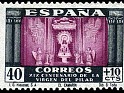 Spain 1940 Pilar Virgin 40 + 10 CTS Multicolor Edifil 893